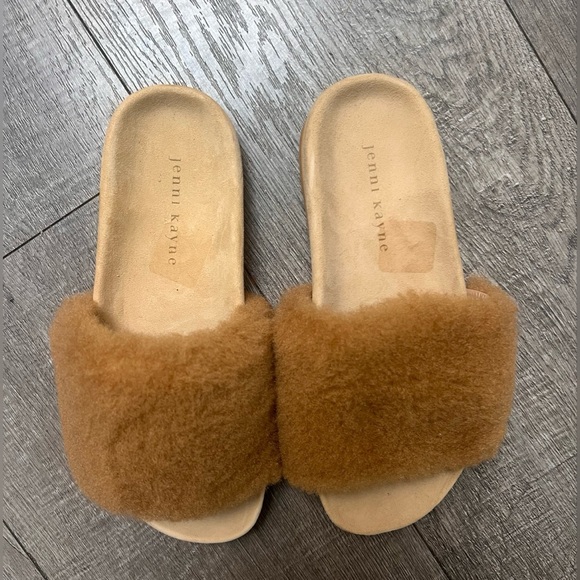 Jenni Kayne Shearling Slide Sandals Natural Size 6 $325 LIKE NEW - Picture 5 of 8